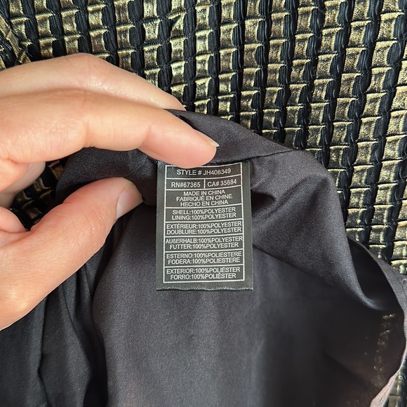 JACK by BB DAKOTA black and gold mesh A line dress - Picture 4 of 4